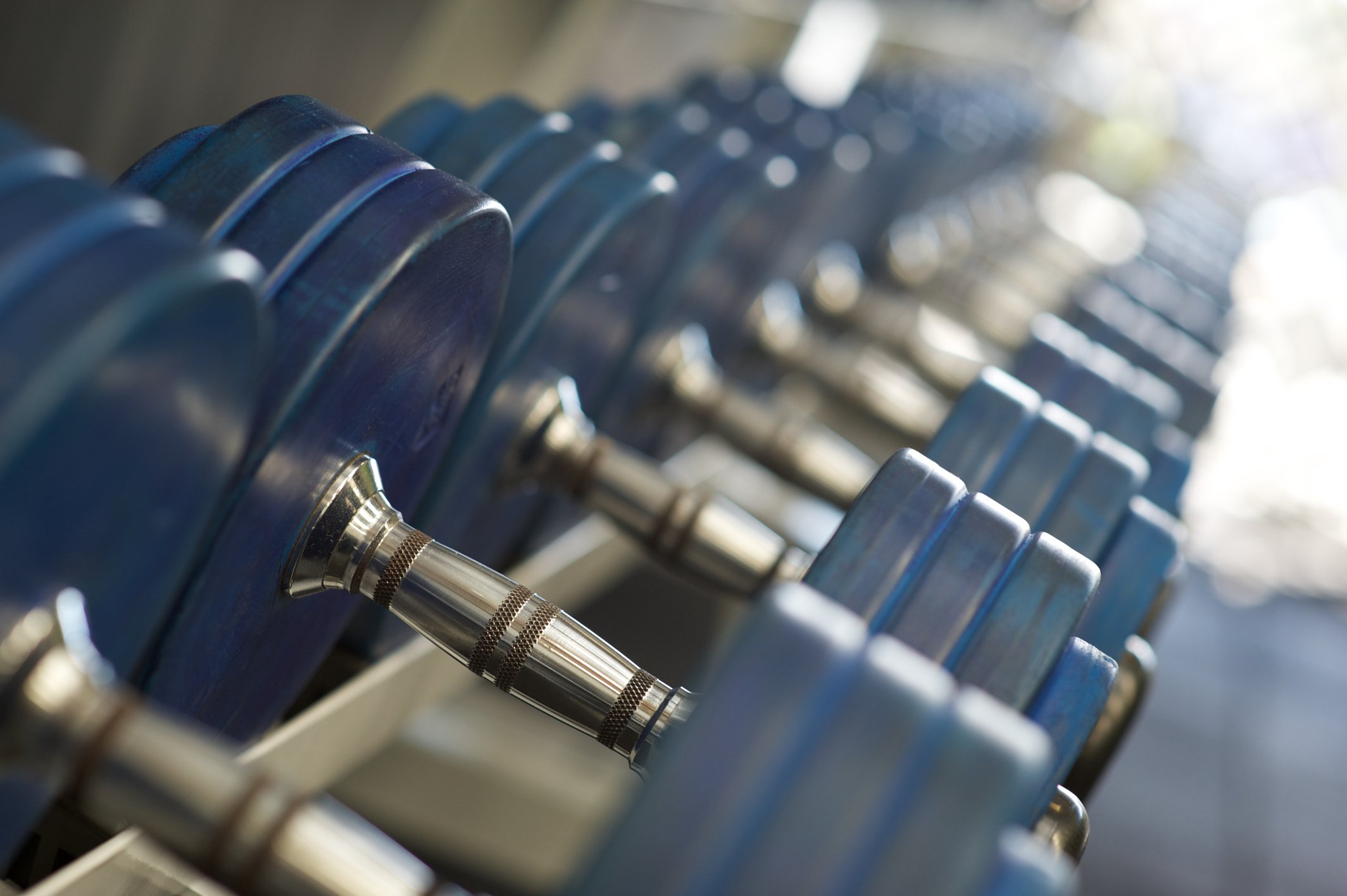 Blue dumbells