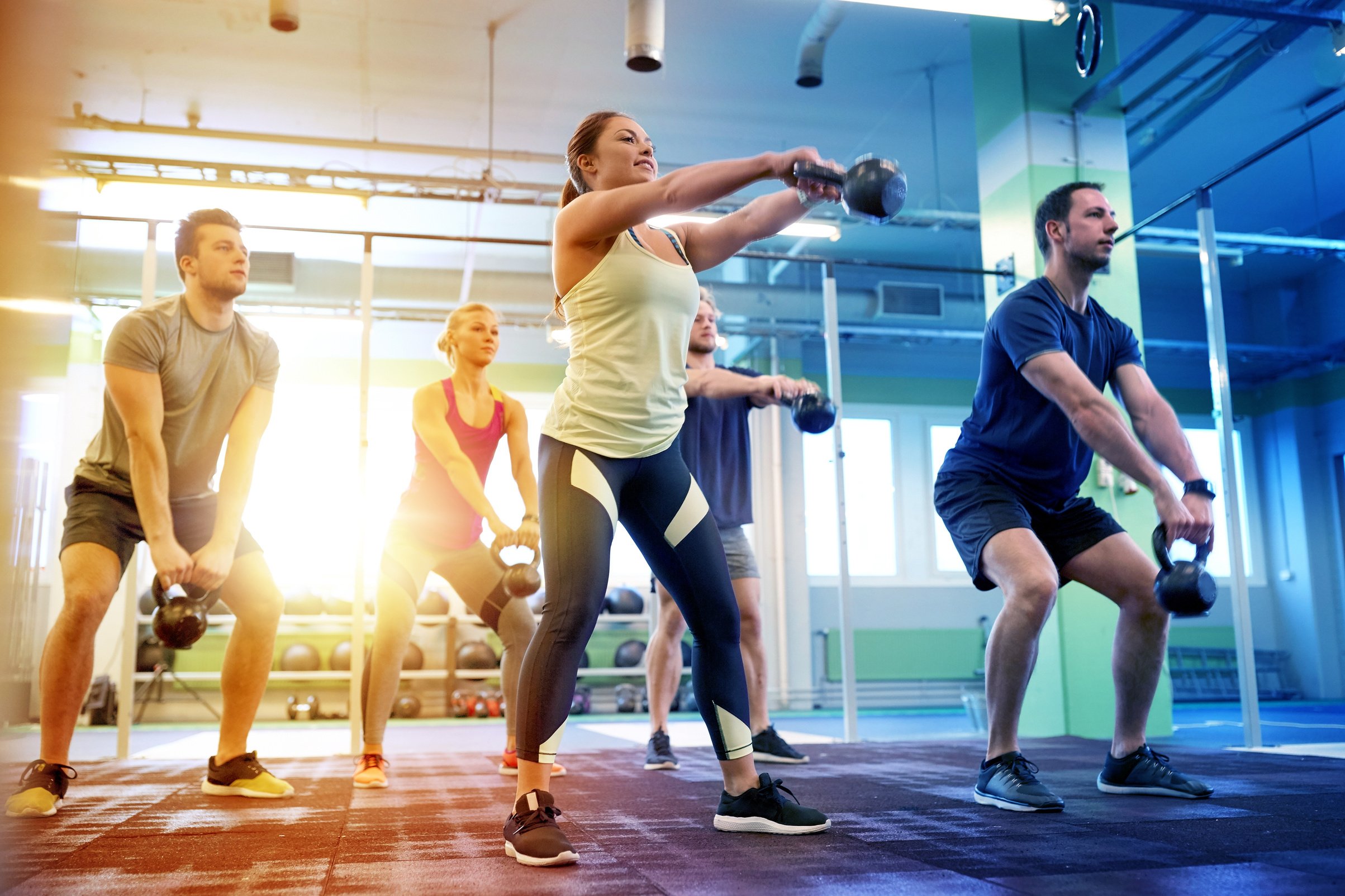 People Exercising in Gym